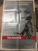 An unframed film poster for the 1982 crime film "The Amateur". 104 cm x 68.5 cm