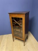 Edwardian inlaid mahogany display cabinet with astragal glazed door, 57cmW x 117cmH (condition, some