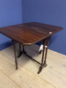 Victorian mahogany Sutherland table, 61cm X 75cm open, and a two tier washstand) (condition, both