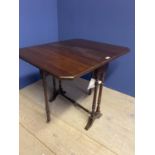 Victorian mahogany Sutherland table, 61cm X 75cm open, and a two tier washstand) (condition, both