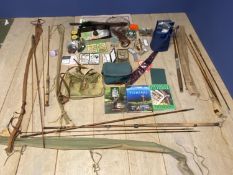 Quantity of Salmon and Trout fly fishing split can rods, reels, bag, nets, lines etc