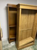 Modern pine open bookcase with adjustable shelves 98 cm L x 180 H x 28 cm deep Condition good