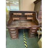 Victorian oak rolltop desk 127L. Condition roll tops missing , needs restoration