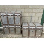 3 Modern "Kowa Industry" travelling cases and qty of other old trunks Condition: general wear