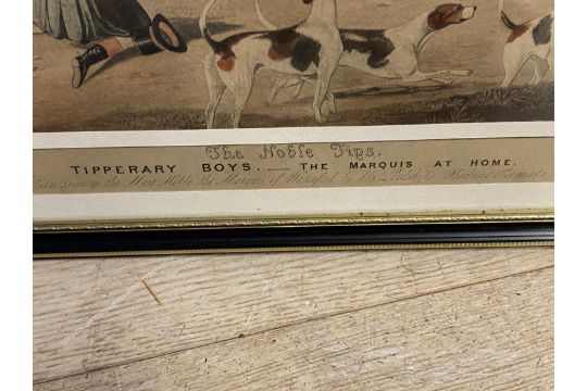 Set of 4 hunting prints, after Alken, "Moore's Tally Ho! To the Sports", "The Noble Tops", " - Image 7 of 12