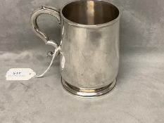 A George I silver pint mug Brittania Standard Gabriel Sleath, London 1722, 13.9ozt 13 cm H