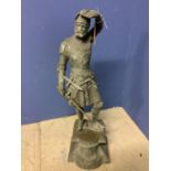 Statue of a knight, 59cm overall