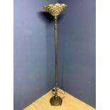 3 small tiffany style lamps, and a standard lamp