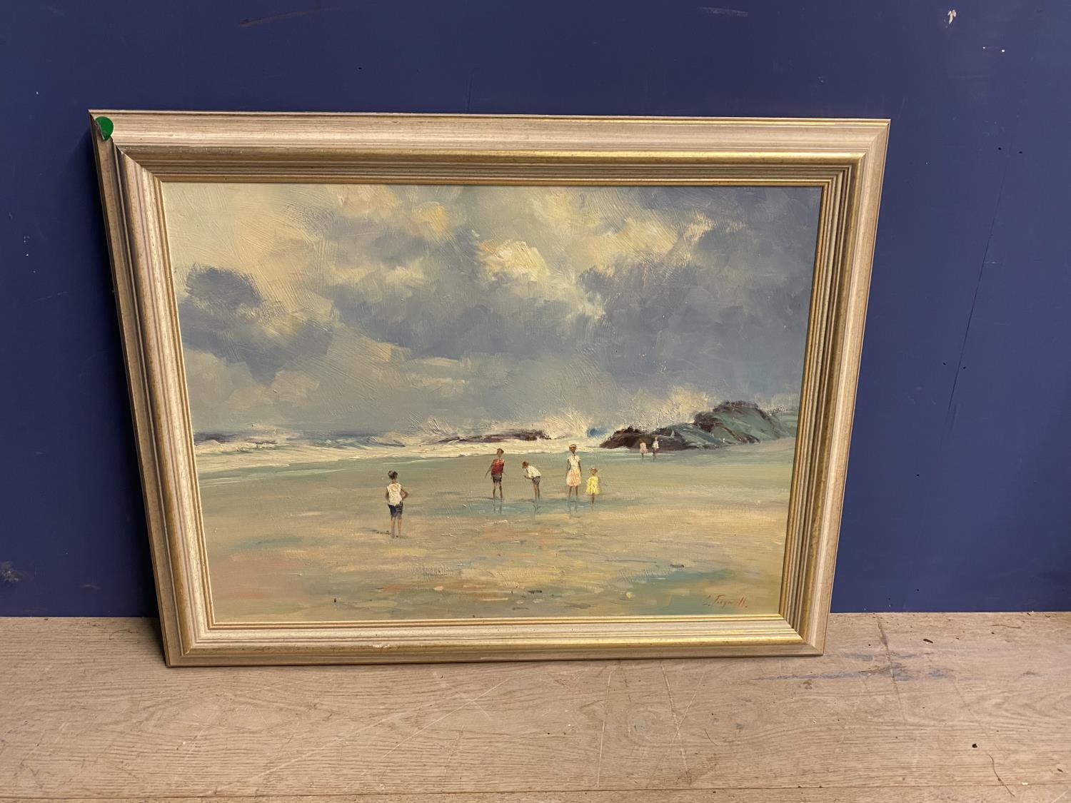 L.TUGWELL, C20th modern oil on wood panel Chapmans Bay, Cape signed lower right, titled verso 45 x - Image 2 of 7