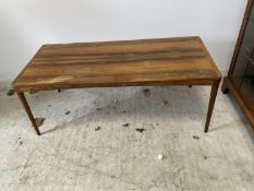 HAUG SNEKKERI Norwegian rosewood coffee table 120L x 55W Condition sound, watermarks to top