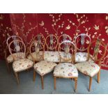 Fine quality Edwardian classically painted satinwood drawing room suite of a 3 seater chair back