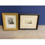 C18th Dutch sepia watercolour, "Riverside Scene with Windmill", 6cm x 12cm, Provenance Verso, Framed