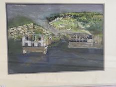 After Shirley Silver, farm house, framed and glazed