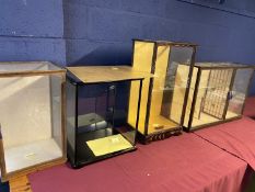 A quantity of glass display cases (condition - some wear see images)