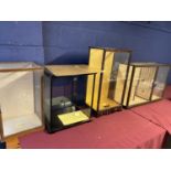 A quantity of glass display cases (condition - some wear see images)