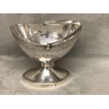 A George III Scottish silver oval swing handle sweetmeat basket, maker SV Edinburgh 1795 8.8 ozt