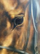 CHARLES LANGTON oil on canvas "Horses Head" signed lower right 100 x 80, an early work from an