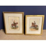 Richard Simkin (1840-1926), pair of watercolours "Cavalry officers mounted" signed lower