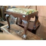 Qty of antique chairs and cabriolet leg stool