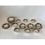 Bisto porcelain tea service inc 9 cups, 9 saucers, sugar basin, 12 side plates approx 30 pieces