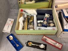 Very large qty of Souvenir spoons some boxed