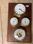 Yachtsman's barometer and clock