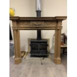 Hallidays "Grosvenor" fire surround. Modern carved pine traditional Adam style fireplace surround