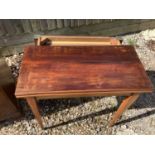 Early C19th oak straight front chest of 4 long graduated drawers with pear drop handles, cane