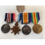Set of 4 WW1 medals, group of 3 to J R HOWARD, 216 company, MA military medal; and a British