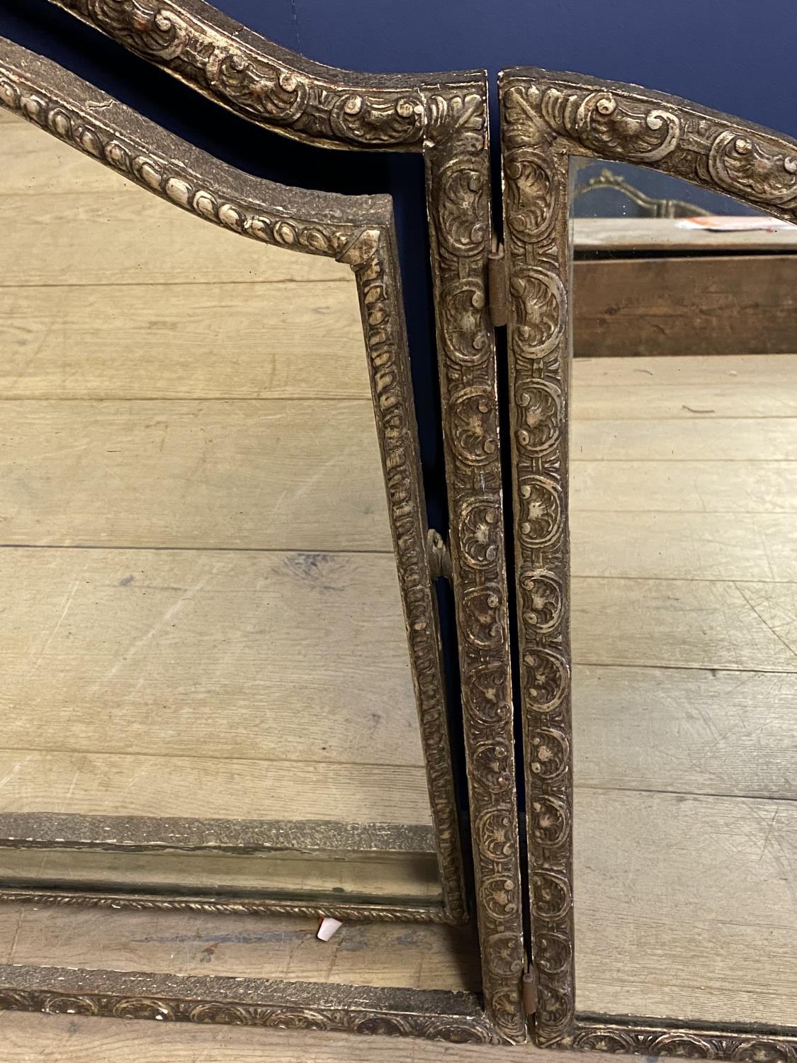3 panelled dressing table mirror, 79 x 115cm overall (condition - needs restoration) - Image 3 of 4
