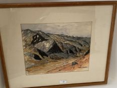 RIICHI TANAKA (1909- 1962) Watercolour drawing landscape in Peru, signed lower right, 25 x 31 cm,