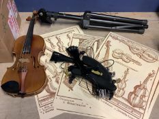 Box of bridges, Music Stand and 3/4 Violin