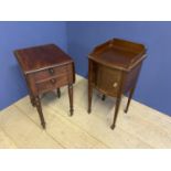 Victorian inlaid mahogany pot cupboard and Victorian Pembroke table Condition both general wear,