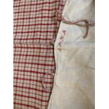 C20th Three Early C20th Alsace hand wovern linen throws