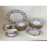 Spode Colonel dinner service including oval platter, 13 dinner plates, 12 breakfast plates and 3