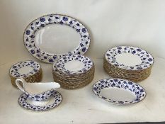Spode Colonel dinner service including oval platter, 13 dinner plates, 12 breakfast plates and 3