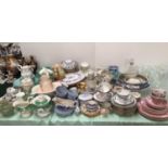 Qty of miscellaneous china a pottery including Royal Worcester blue and white platter 28 cm dia,