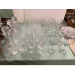 Suite of Crystal d'Argues lead crystal, including 8 wine glasses, 4 champagne flutes, 3 decanters,