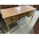 Old pine dressing table of 4 drawers 100 cm L x 50 cm W. Condition sound wear with age