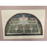 Set of 3 framed and glazed coloured prints of formal Italian gardens, see images for names good