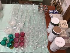 Large qty of cut and plain drinking and table glass wares, Stuart Crystal, Leerdam, Dutch glasses