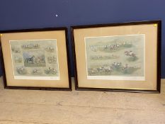 WITHDRAWN After A Bright, set of 3 colour prints, " Jenkinstown Grand National