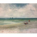 GEORGE S WISSINGER C20th, oil, Santa Maria Beach, Cuba, 2008, 49 x 69.5cm, framed, Condition: Good