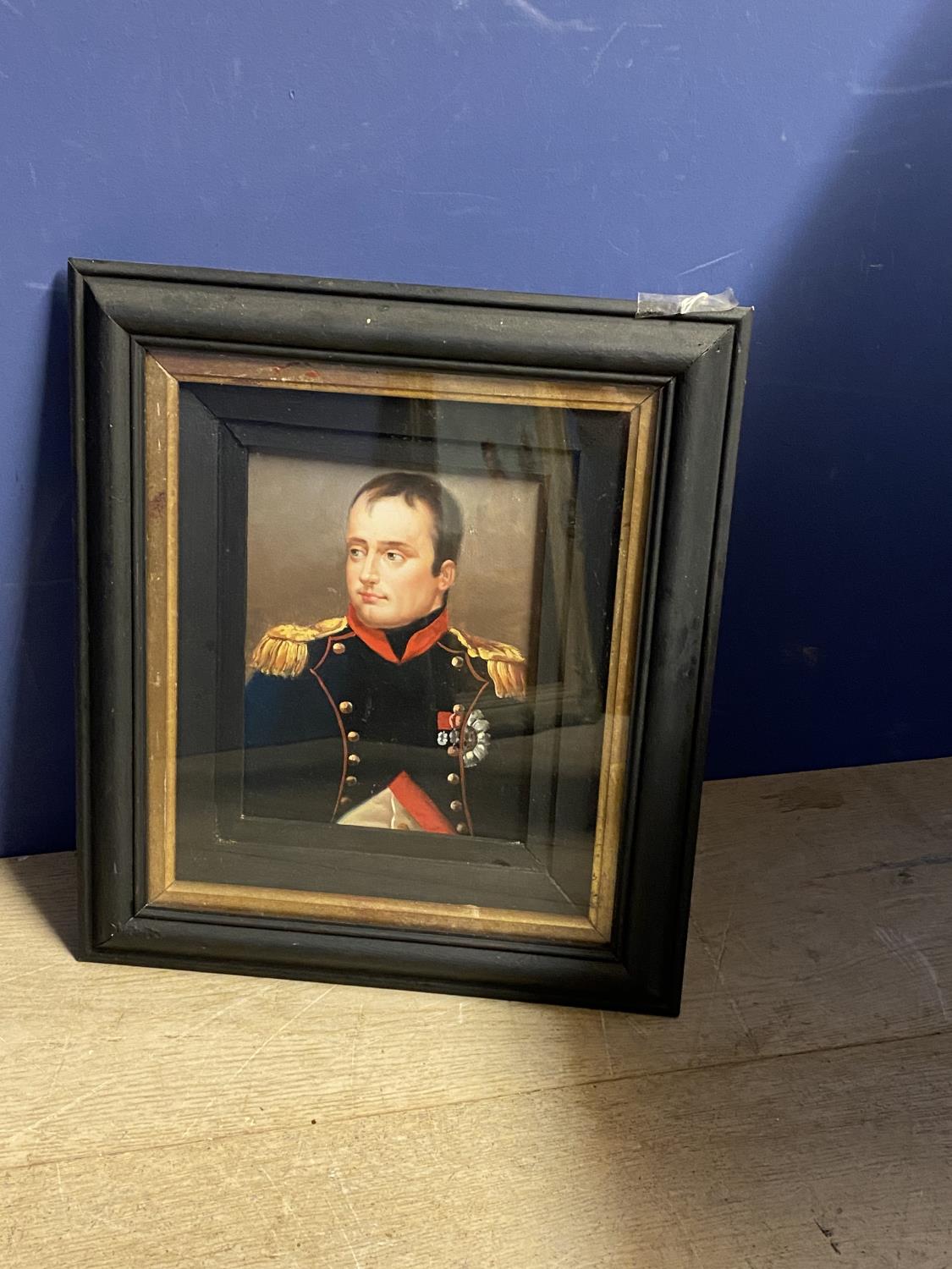 Contemporary oil on board "Napoleon", 21.5 x 16cm framed and glazed Condition - fair, some minor - Image 2 of 4