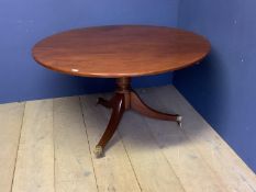 Good mahogany circular pedestal snap top breakfast table possibly by TILLMAN William circa 1900.