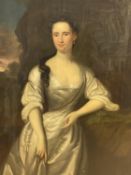 C18/19th Oil on canvas, "Portrait of a Lady", 125 x 99.5cm , Condition Report - cleaning marks