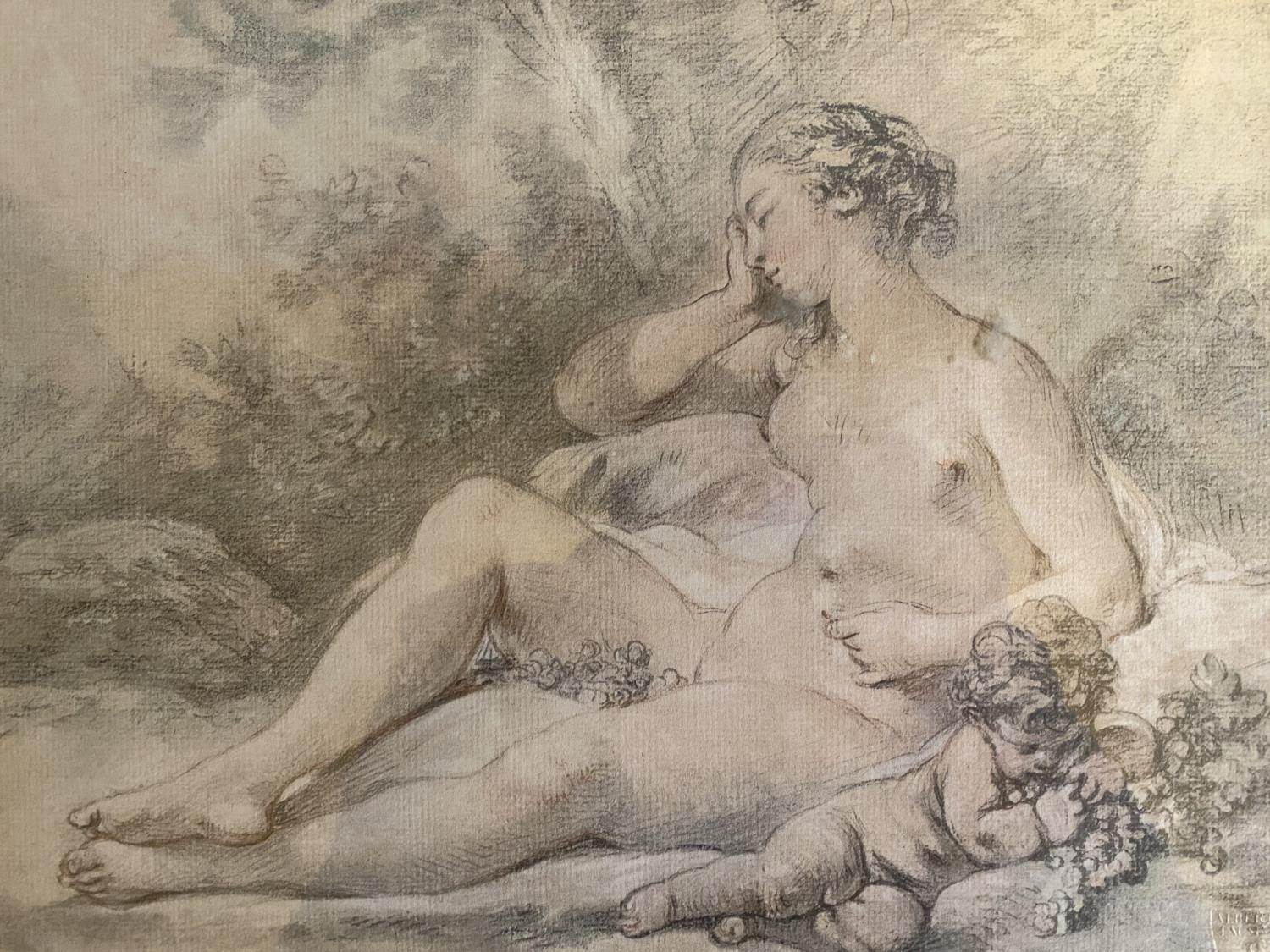 After Francois Boucher, two Limited edition Italian engravings, "Portrait, nude ladies" label - Image 6 of 7