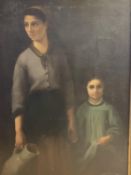 Circle of Isidor Kaufman, C1853-1921, Oil on canvas, "The Hungarian Woman with child"
