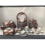 Quantity of late C19th/early C20th ceramic tablewares, including Wedgwood Royal Montrose pattern