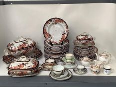 Quantity of late C19th/early C20th ceramic tablewares, including Wedgwood Royal Montrose pattern